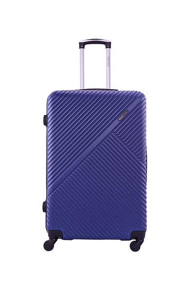 PARAJOHN Para John ABS Hardside Spinner Check In Medium Luggage Trolley 24 Inch Dark Blue