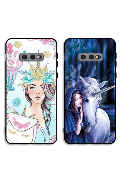 Covernex حافظتان لهاتف سامسونج جالاكسي S10e بغطاءين واقيين رموش على حقيبة وفت...