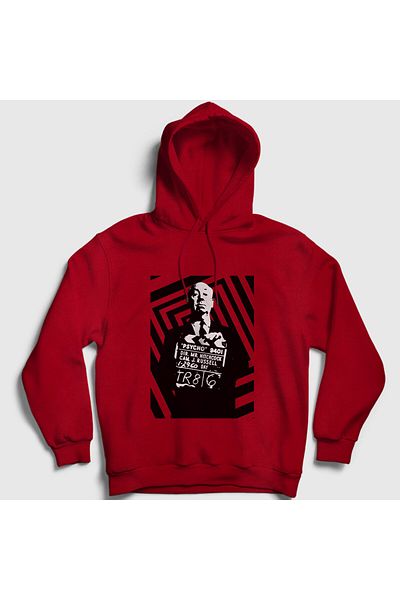 Presmono Unisex Red Director Cinema Gift Alfred Hitchcock Hooded Sweatshirt 556530Tt