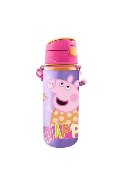 Peppa Pig Stickla with aluminum can in the pan, 600 ml, Roz, Peppa Pig