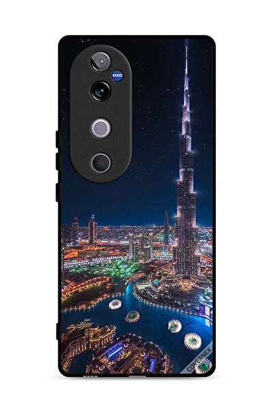 Covernex غطاء حماية لهاتف Vivo V40 5G بمنظر ليلي لوسط المدينة