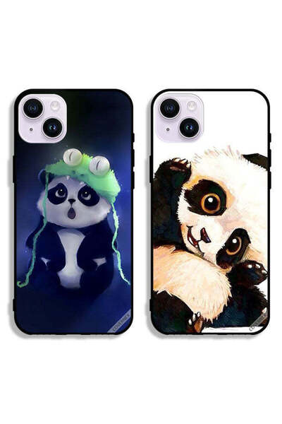 Covernex حافظتان واقيتان لهاتف Apple iPhone 14 Plus بتصميم باندا وقبعة وفن باندا