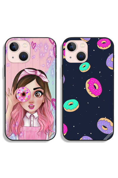 Covernex حافظتان واقيتان لهاتف Apple iPhone 13 mini بتصميم Donuts وDonut Love...