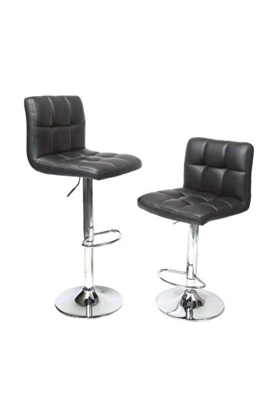 rexa كرسي بار هيدروليكي من قطعتين، أسود/فضي