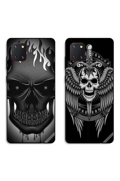 Covernex حافظتان لهاتف سامسونج جالكسي نوت 10 لايت، أغطية حماية بتصميم جمجمة و...