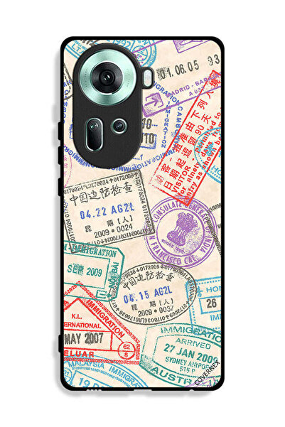 Covernex غطاء حماية لهاتف Oppo Reno11 5G بنمط طوابع السفر