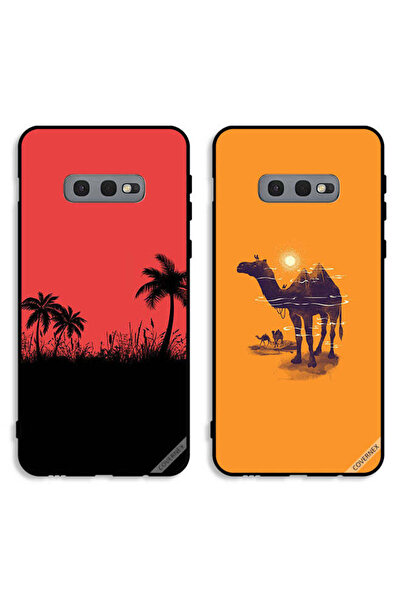 Covernex حافظتان لهاتف سامسونج جالاكسي S10e بغطاءين واقيين برسومات شجرة التمر...