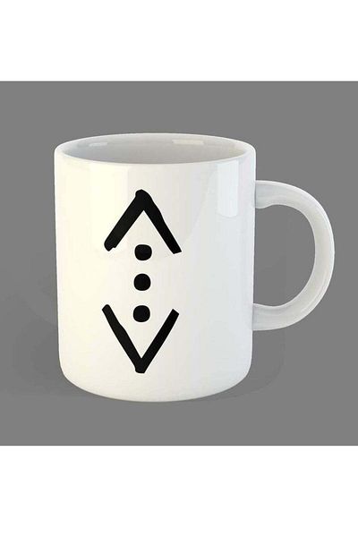 Story of candle Ceramic Mug with 'The Pit' Logo Design, White