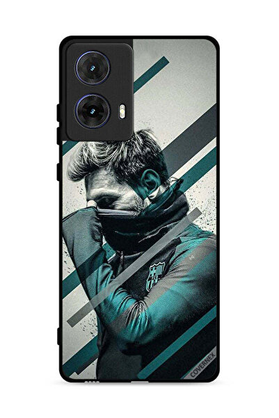 Covernex غطاء حماية لهاتف موتورولا موتو جي 85 5G بطبعة وجه ميسي المختبئ