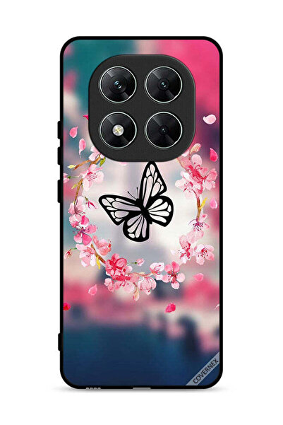 Covernex غطاء حماية لهاتف شاومي ريدمي نوت 14 برو 5G بتصميم فراشة وحلقة زهور