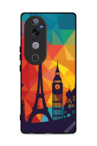 Covernex غطاء حماية لهاتف Vivo V40 5G بنقشة باريس الملونة