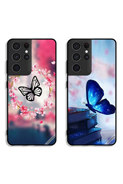 Covernex حافظتان لهاتف Samsung Galaxy S21 Ultra 5G، أغطية واقية بتصميم فراشة ...