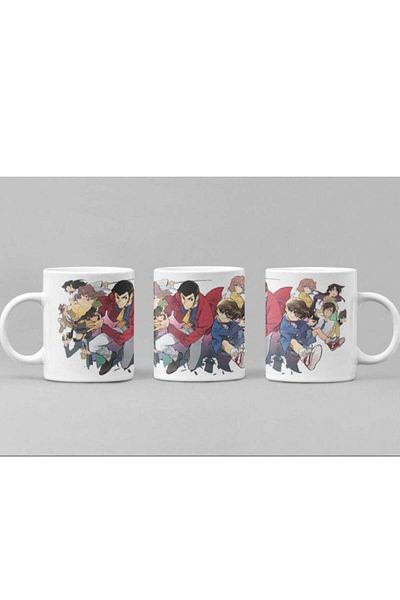 Story of candle Ceramic Mug with 'Detective Conan Anime' Design in White