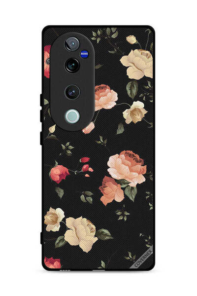 Covernex غطاء حماية لهاتف Vivo V40 Pro 5G بخلفية فنية زهرية
