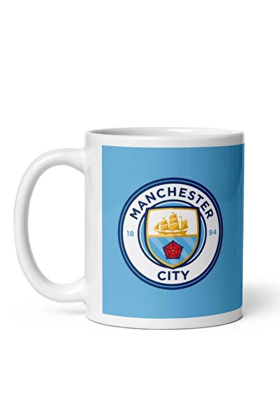 Story of candle Ceramic Mug with Manchester City Logo Design in White Color
