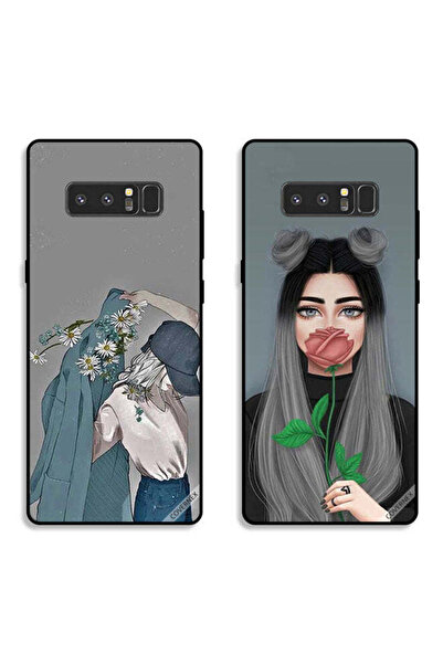 Covernex حافظتان لهاتف سامسونج جالاكسي نوت 8، أغطية حماية بتصميم فتاة ترتدي م...