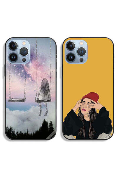 Covernex حافظتان واقيتان لهاتف Apple iPhone 13 Pro، تصميم فتاة وحيدة حزينة