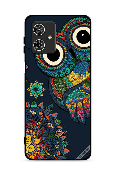 Covernex غطاء حماية لهاتف موتورولا موتو جي 54 5G بنقشة بومة زهرية