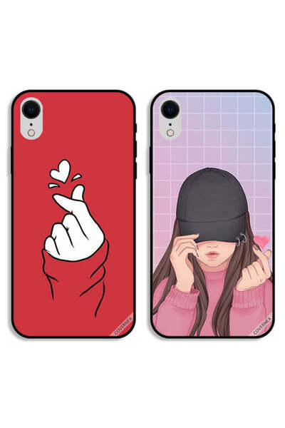 Covernex حافظتان واقيتان لهاتف Apple iPhone XR بغطاء Snap Love Cap Girl