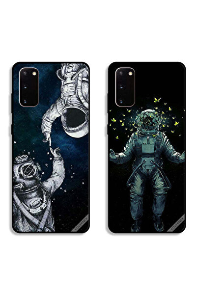 Covernex حافظتان لهاتف سامسونج جالكسي S20 بأغطية واقية بتصميم رواد فضاء وفراشة