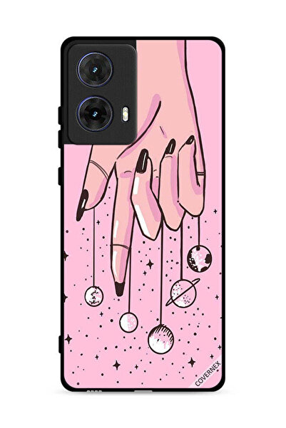 Covernex غطاء حماية لهاتف موتورولا موتو جي 85 5 جي - كواكب معلقة على الأصابع