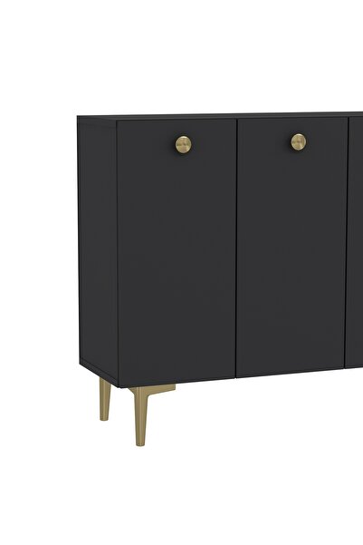 DEMONTE DECOR BETTYDD AYAKKABILIK ANTRASİT-ANTRASİT-ALTIN