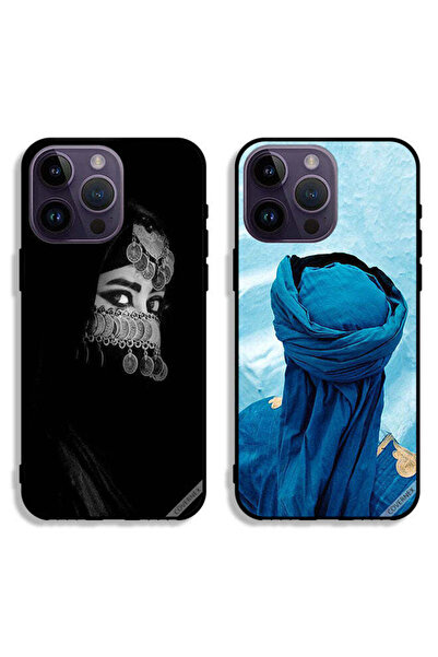 Covernex جرابان لهاتف Apple iPhone 14 Pro Max بغطاء حماية بتصميم عربي وعيون ج...