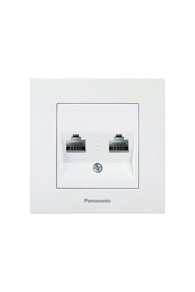 PANASONIC Double Data Socket RJ45 CAT5e Karre Plus White