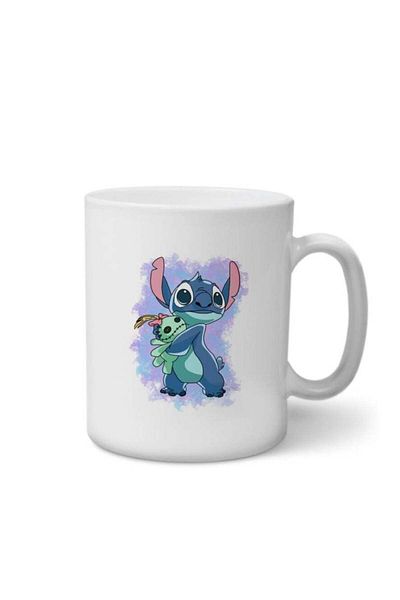 Story of candle Ceramic Mug with 'Lilo and Stitch Disney' Design in White