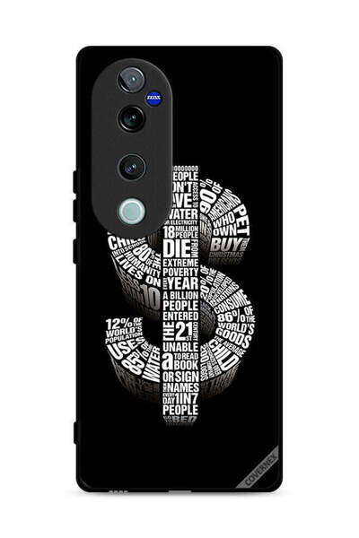 Covernex غطاء حماية لهاتف Vivo V40 Pro 5G بطبعة دولار الخط