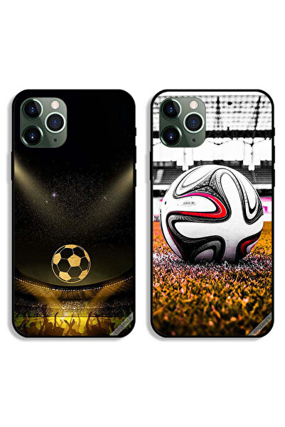 Covernex حافظتان واقيتان لهاتف Apple iPhone 11 Pro Max، أسود، كرة قدم كلاسيكية