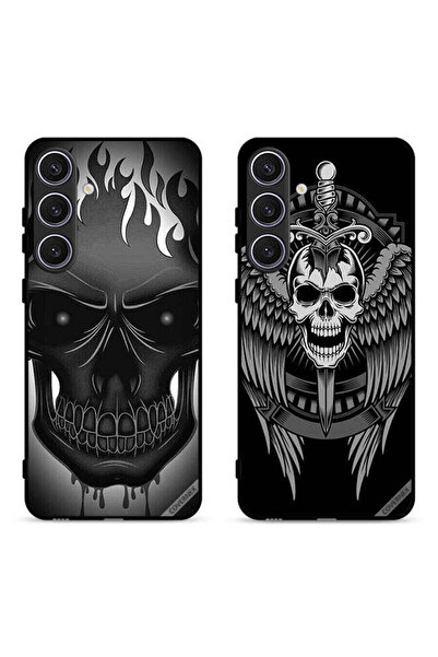 Covernex حافظتان لهاتف Samsung Galaxy S23 FE 5G، أغطية حماية بتصميم جمجمة وأج...