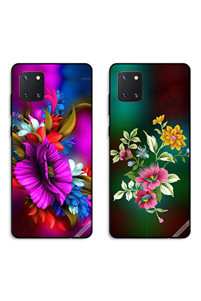 Covernex حافظتان واقيتان لهاتف سامسونج جالكسي نوت 10 لايت، زهور عالية الدقة