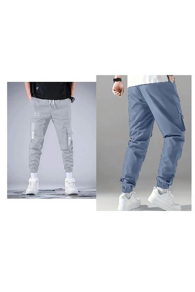 SZone 2cargo pants with 5 pockets,4+1 back pocket, light Bengal fabric,closed leg with top&bottom print