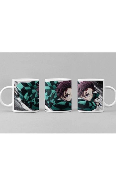 Story of candle Ceramic Mug with Demon Slayer - Tanjiro Design in White Color