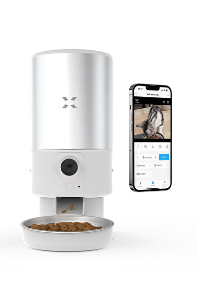 Xenon Smart Akıllı Otomatik Kedi Tuvaleti, Çelik Mama Kabı ve Çelik Su Pınarı 4'lü Pet Ürünleri Seti