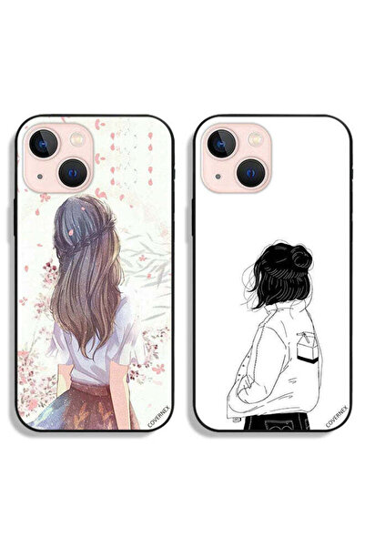 Covernex حافظتان لهاتف Apple iPhone 13، أغطية حماية، فتاة لطيفة في تفكير عميق