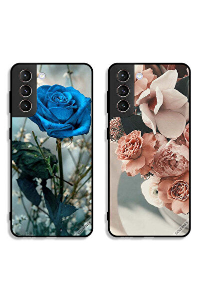 Covernex حافظتان لهاتف سامسونج جالاكسي S21 5G، أغطية حماية وردية مسائية وزهور...