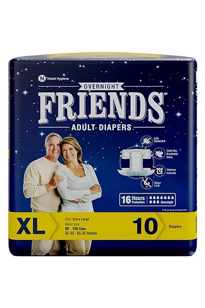 Friends Adult Diapers Ovrnight Extra Large 10S