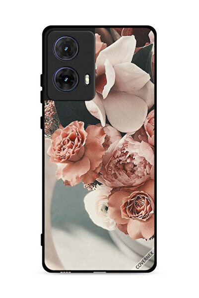 Covernex غطاء حماية لهاتف موتورولا موتو جي 85 5 جي، باقة من أزهار الخوخ الجميلة