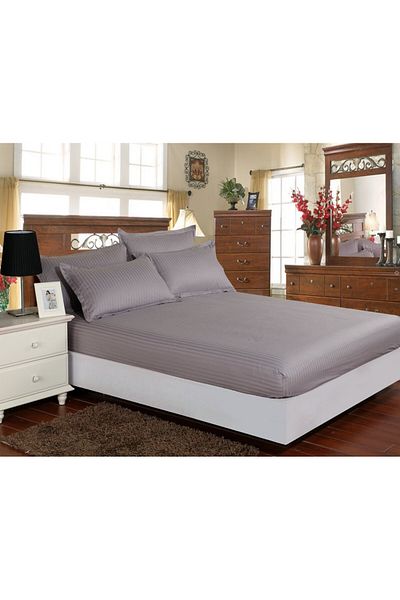 Pucioasa Damask bed cover set + 1 pillowcase, mattress 100x200cm, anthracite grey