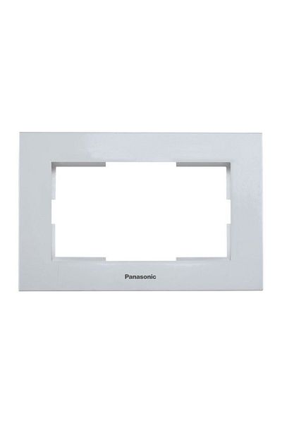 PANASONIC Frame for Schuko electrical socket, Karre Plus, Silver