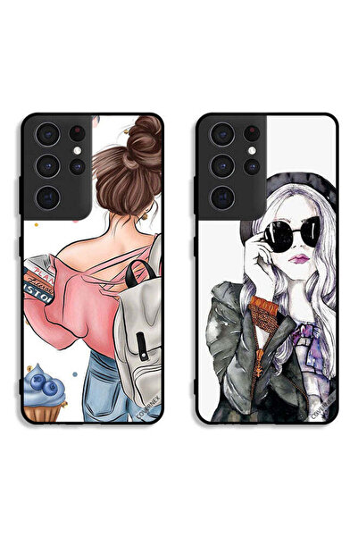Covernex حافظتان لهاتف سامسونج جالاكسي S21 ألترا 5G، أغطية واقية بتصميم فتاة ...