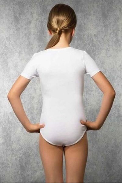 fustite cu luminite White Three-Quarter Sleeve Bodysuit, Ballet and School - 3-4 Years (98-104 CM)