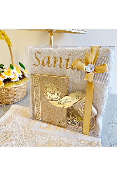 Safa Gift İsimli Seccade, Zikirmatik, Kadife Yasin, İnci Tesbih, Kitap Ayracı...