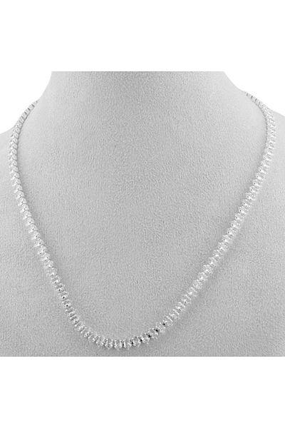 İMRAN Tennis Necklace With Transparent Stones Size 50cm