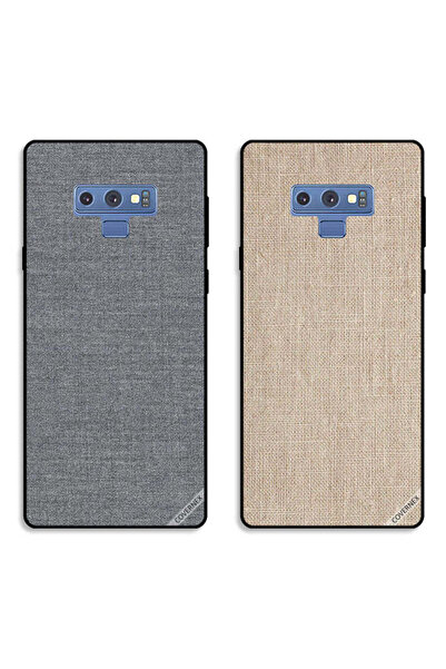 Covernex حافظتان لهاتف سامسونج جالكسي نوت 9 بغطاءين واقيين بنمط قماشي وملمس ق...