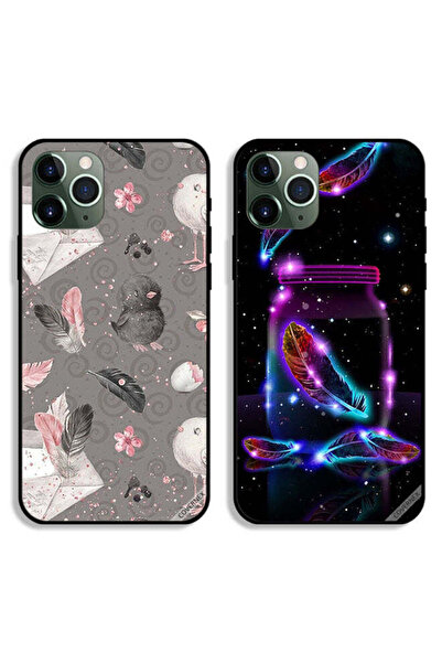 Covernex حافظتان لهاتف Apple iPhone 11 Pro، أغطية حماية ريش ودجاج وريش في جرة