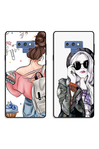 Covernex حافظتان لهاتف سامسونج جالكسي نوت 9، أغطية حماية أنيقة بتصميم فتاة وك...