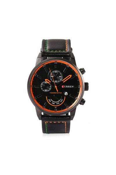 Curren 8167 Rubber Strap Band Quartz Watch For Men - White
